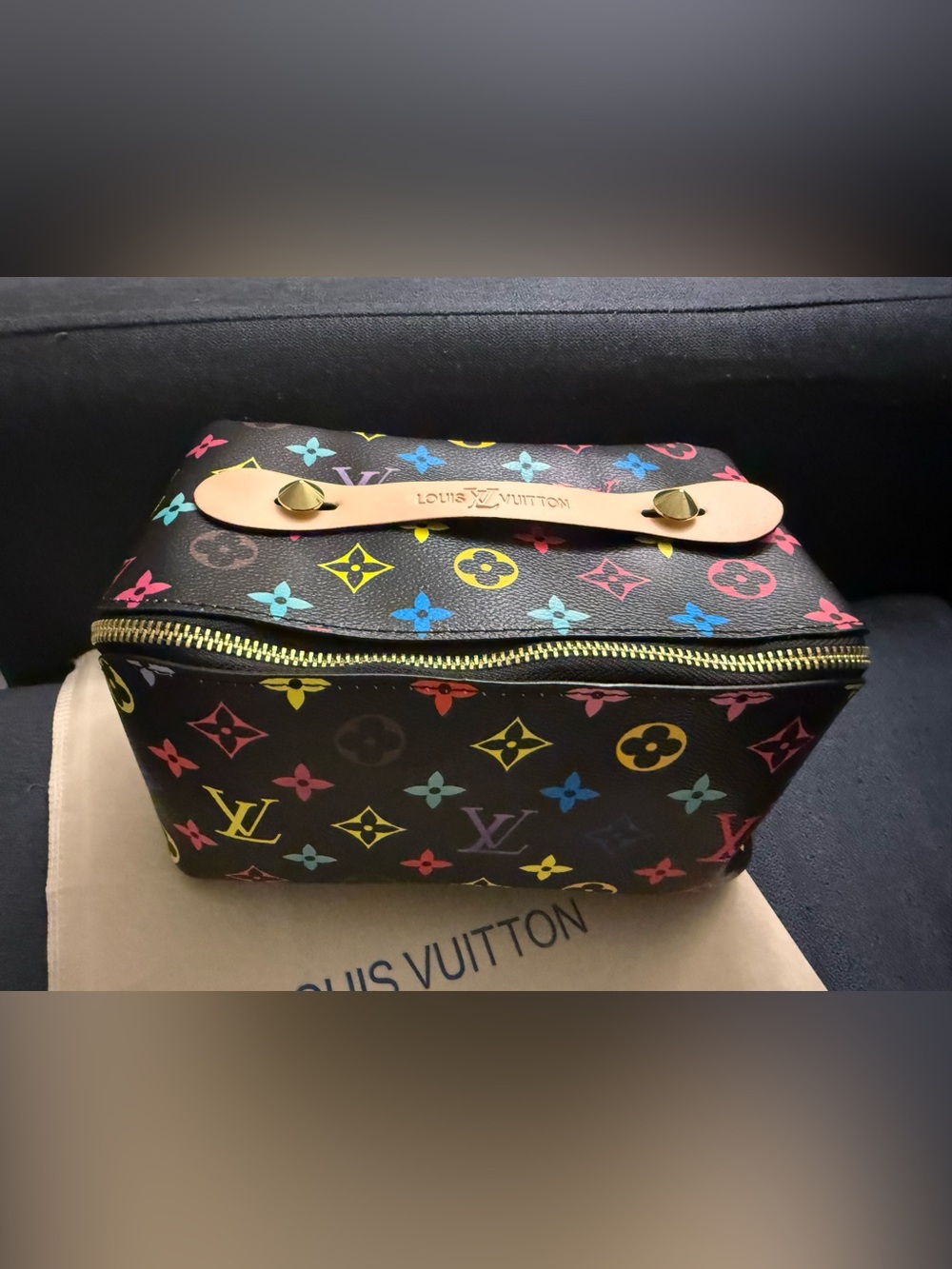 Louis Vuitton Black Multicolor Monogram Cosmetic Case